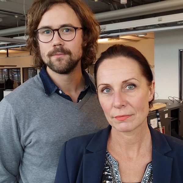 Researcher Staffan Florén Sandberg och reporter Karin Mattisson.