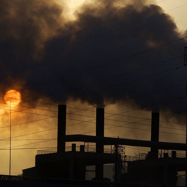 Utsläpp från en fabrik i Kina, det land som i dag står för de största utsläppen av växthusgaser i världen