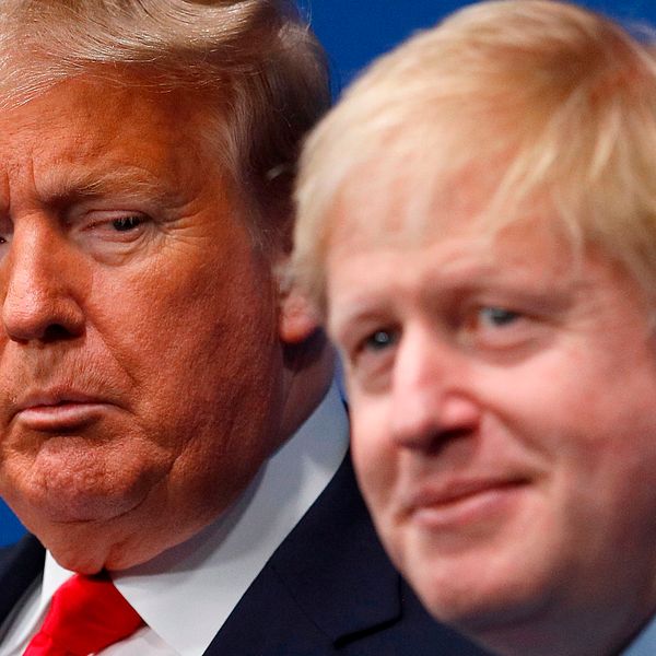 Den amerikanska presidenten Donald Trump och Toryledaren Boris Johnson.