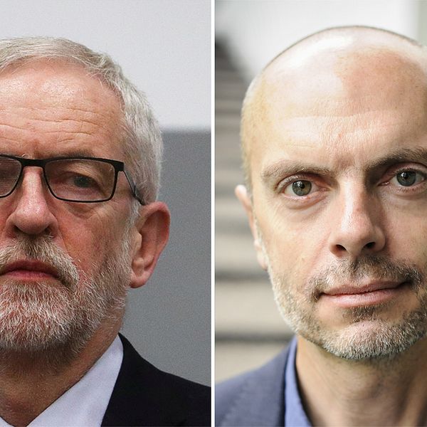 Jeremy Corbyn och Nicholas Aylott.