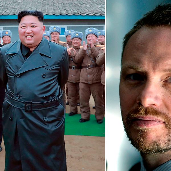 Bild till vänster: Jong-Un besöker en militärbas. Bild till höger: Björn Jerdén.