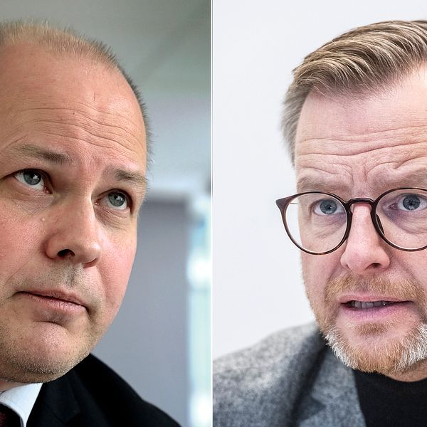 Justitie- och migrationsminister Morgan Johansson (S) och inrikesminister Mikael Damberg (S).