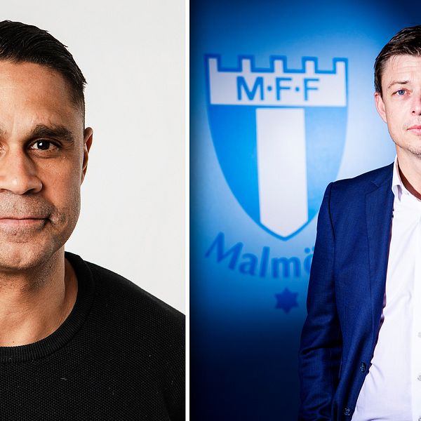 SVT:s expert Daniel Nannskog och Malmö FF:s nye tränare Jon Dahl Tomasson.