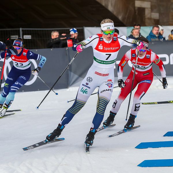 Maja Dahlqvist ska tillsammans med Linn Svahn försöka vinna ännu en gång i sprintstaffeten.