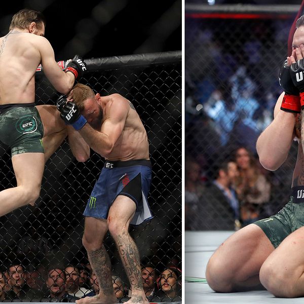 Förre mästaren Conor McGregor knockade Donald Cerrone bara 40 sekunder in i nattens stora UFC-match i Las Vegas.