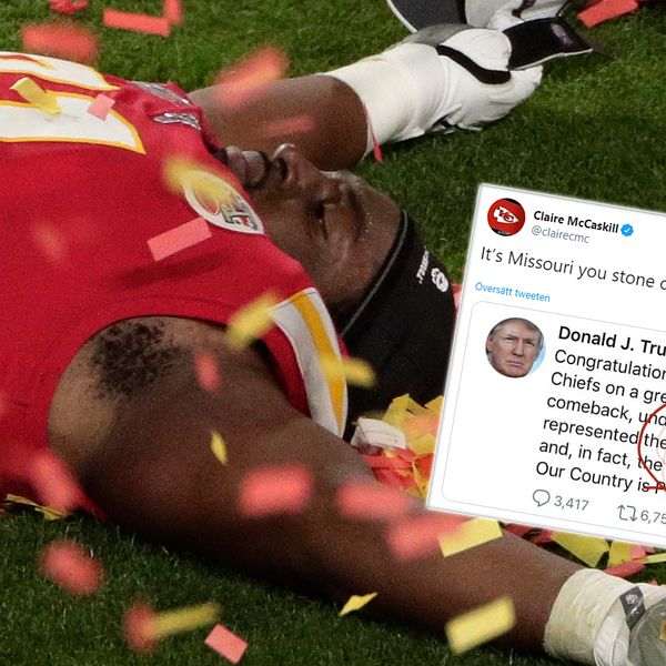 Donald Trump gratulerade fel lag till Super Bowl-titeln.