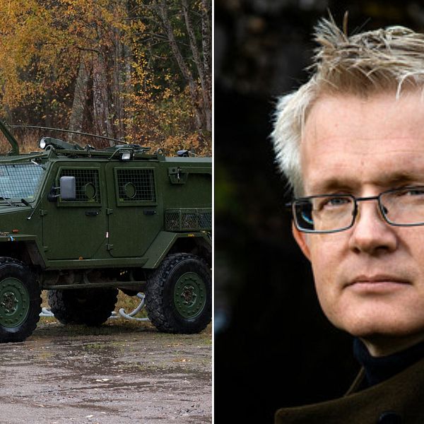 Försvarsexpert Lars Wilderäng ser många anledningar till stölden av militärfordonen i Enköping. Fordonet på bilden är från ett annat tillfälle