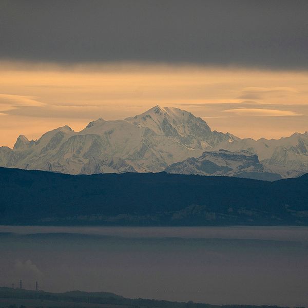 Mont Blanc i franska alperna.
