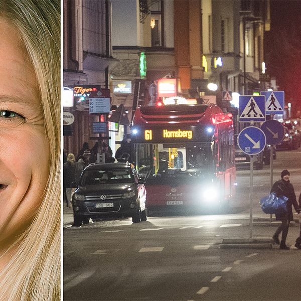 Bild på Emma Lundholm och Stockholm.