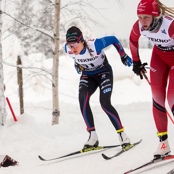 Ebba Andersson, till vänster, under fjolårets SM-vecka.