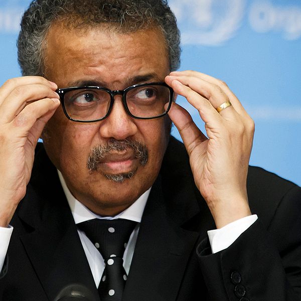 WHO:s generaldirektör Tedros Adhanom Ghebreyesus