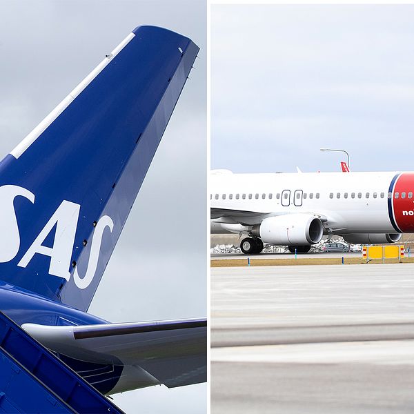 SAS och Norwegians plan på Teneriffa och Gran Canaria förblir stående även under söndagen.