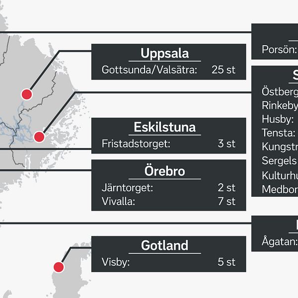 Kameror i polisens nationella kameraplattform i december 2019.