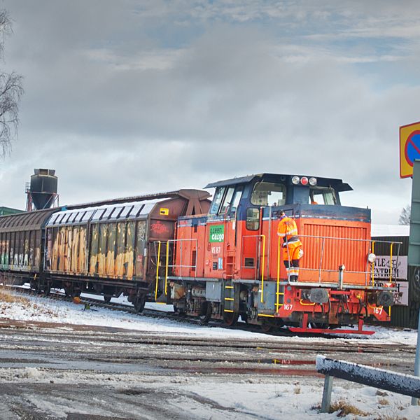 Godståg på Brynäs i Gävle