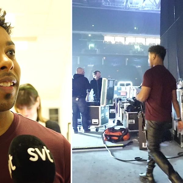 SVT Nyheter följde med fjolårsvinnaren John Lundvik bakom kulisserna.