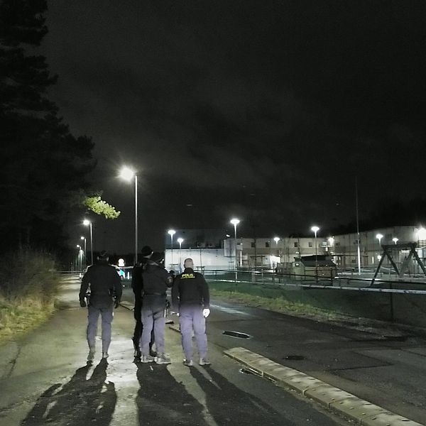 Polisens avspärrning i Göteborg.