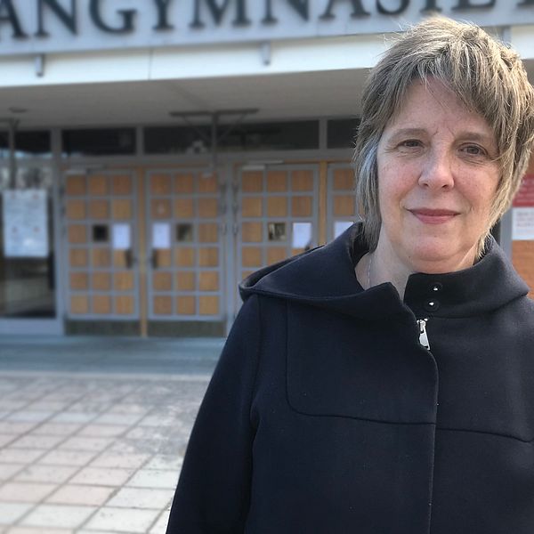Porträttfoto på Bromangymnasiets rektor Maritta Collin.