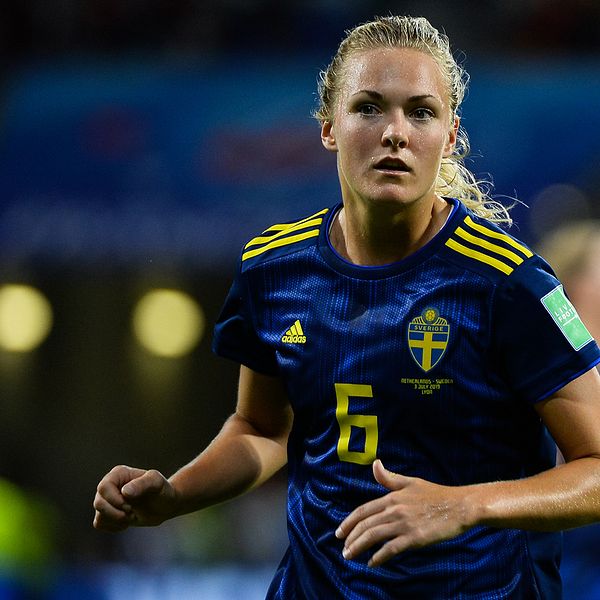 Magdalena Eriksson under en VM-match i somras.