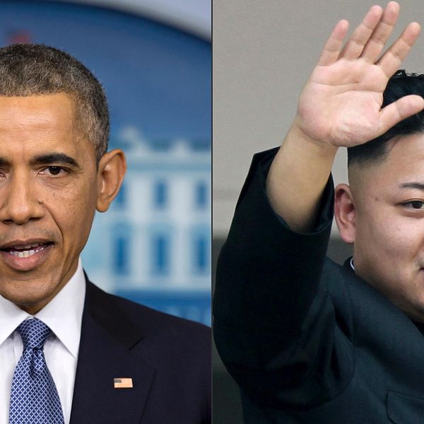 Barack Obama och Kim Jong Un.