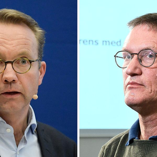 Björn Eriksson hälso- och sjukvårdsdirektör och statsepidemiolog Anders Tegnell.