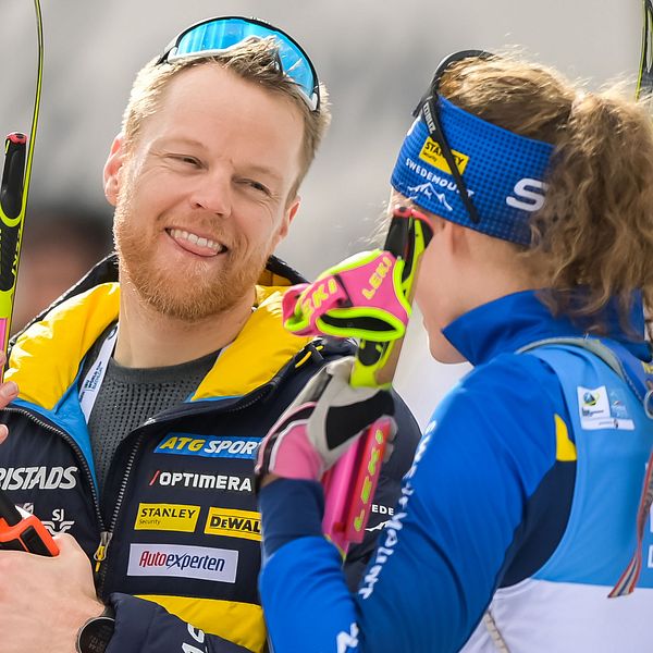 Anders Byström tillsammans med Hanna Öberg under den gångna säsongen.