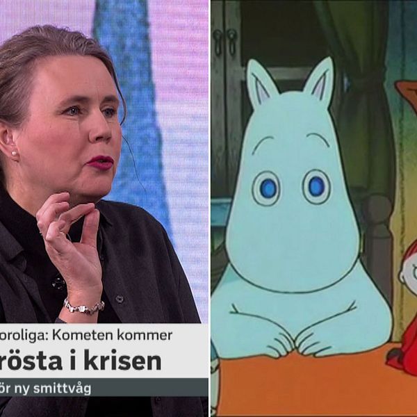 Muminboken ”Kometen kommer” är kanske den främsta tröstromanen i oroliga tider, menar Kulturnyheternas Ulrika Milles.