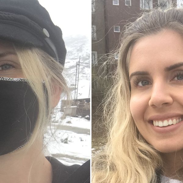 ”Som svensk förväntade jag mig att få mer hjälp”, säger Rosanna Holmström. Bilden till vänster är tagen under den 21 timmar långa bilresan från djungeln till huvudstaden Lima. Bilden till höger är tagen hemma i Sverige.