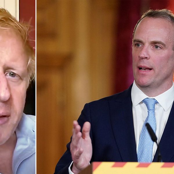 Den brittiske utrikesministern Dominic Raab leder regeringen i landet efter nyheten om att premiärminister Boris Johnson intensivvårdas efter att ha varit sjuk i covid-19.