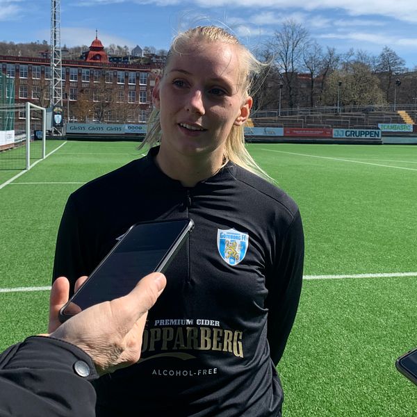 Stina Blackstenius är i träning med Göteborg.