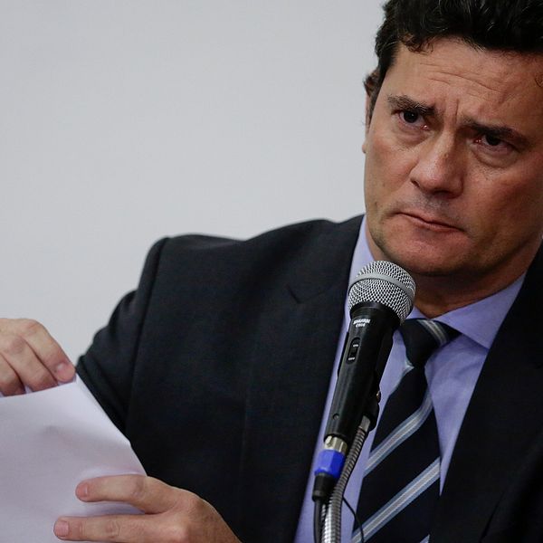 Brasiliens justitieminister Sérgio Moro meddelade att han avgår vid en presskonferens på fredagen.