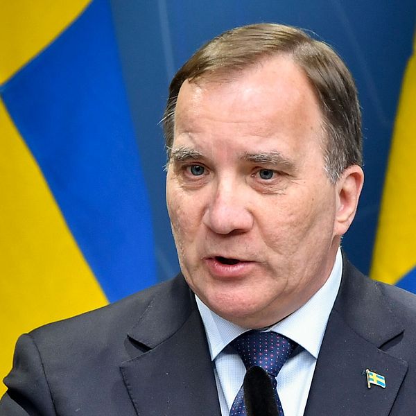 Stefan Löfven höll pressträff