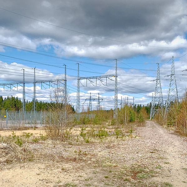 Bredvid kraftledningarna i Stackbo vill Vattenfall bygga transformatorstationen.