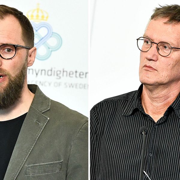 Henrik Lysell, enhetschef, Socialstyrelsen och Anders Tegnell, statsepidemiolog, Folkhälsomyndigheten