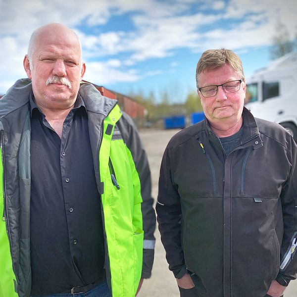 Åkeriägaren Robert Martinsson och fastighetsägaren Lars Jonsson i Valbo.