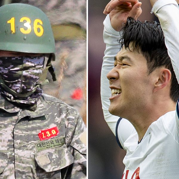 Tottenham-stjärnan Heung-Min Son på plats i Seogwipo, Sydkorea.