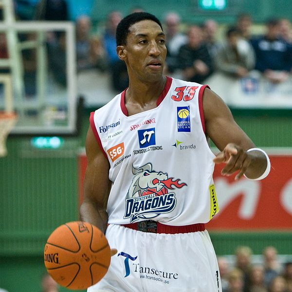 Basketlegendaren Scottie Pippen under tiden i Sundsvall Dragons 2008. Arkivbild.