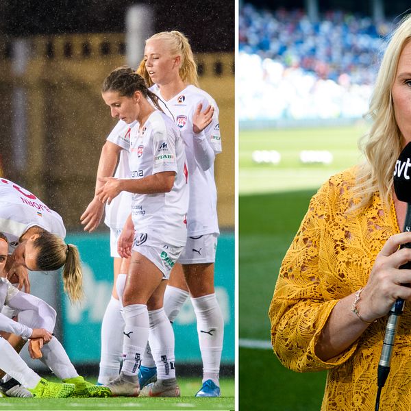 Frida Östberg (till höger) fruktar att det kan bli slitna damallsvenska spelare i år.