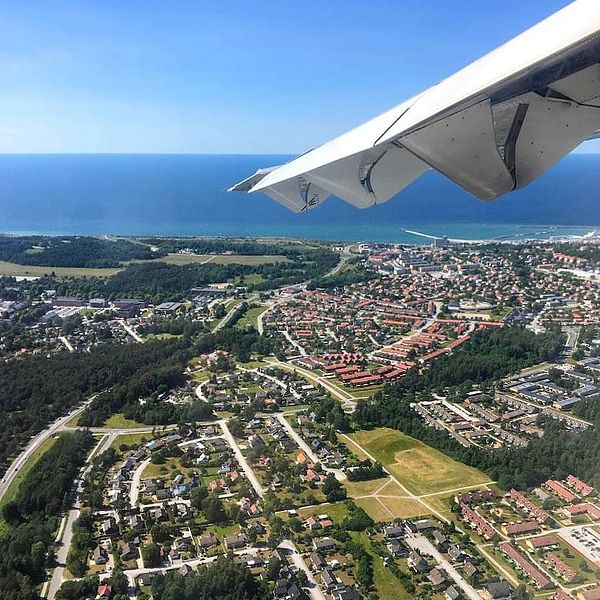 Vy, Visby, Flygplan, flygfoto