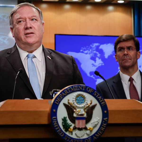 USA:s utrikesminister MIke Pompeo får befogenhet att rikta sanktioner mot dem som samarbetar med ICC.