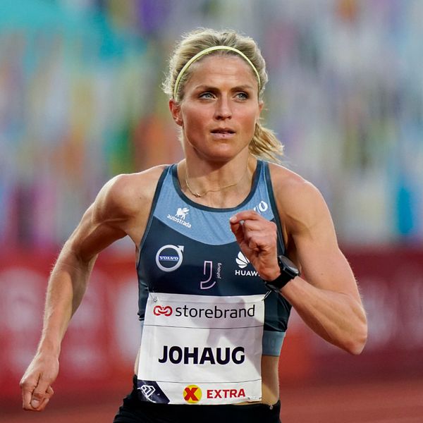 Therese Johaug på Bislett Games.