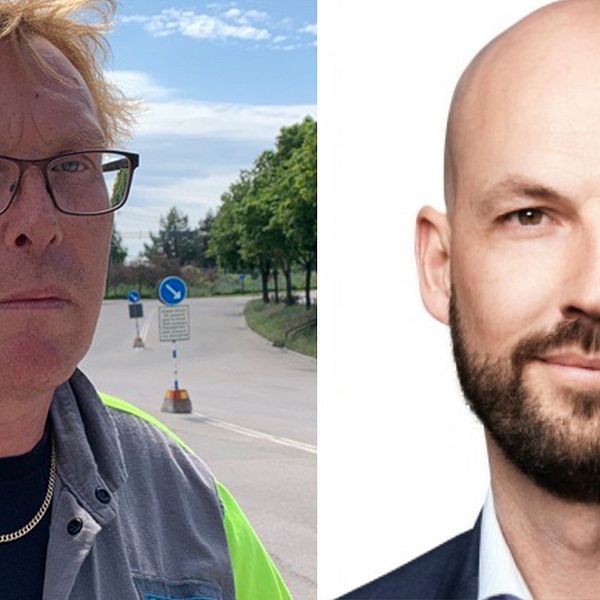 Tomas Kärnström, ordförande för IF Metall på Sandvik och presschef Martin Blomgren.