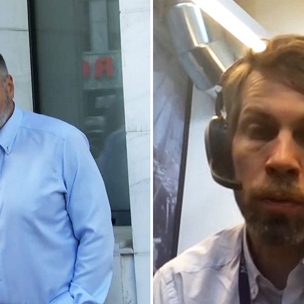 Dömde ex-polischefen Eirik Jensen i splittbild med NRK:s journalist Øyvind Gustavsen