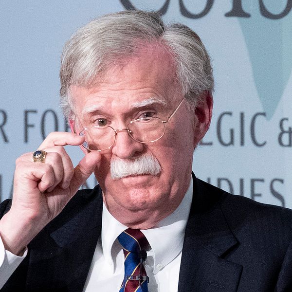 John Bolton under ett framträdande.