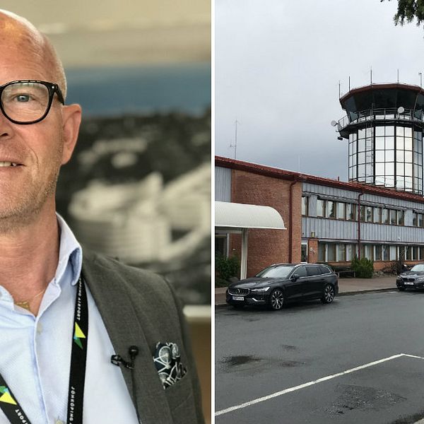 Vd Rony Forsberg och Jönköping airport.