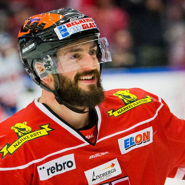 Nick Ebert i en av sina matcher med Örebro Hockey.