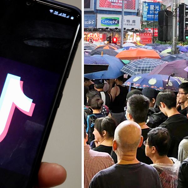 Appen Tiktok kommer inte längre kunna användas i Hongkong.