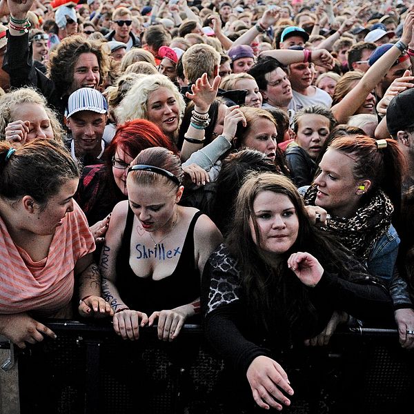 Publiken under Skrillex spelning på Peace and Love 2012. I början av sommaren meddelade festivalen att den går i konkurs till följd av coronakrisen.