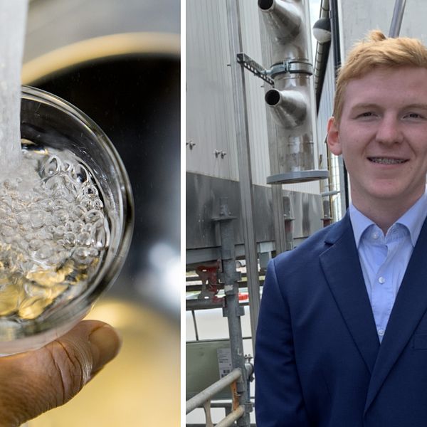 20-åriga Jonathan från Halmstad ska säkra vattenförsörjningen för Halmstadborna genom en unik avsaltningsavläggning. En idé han kläckte som 16-åring.