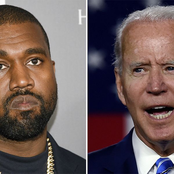 Kanye West och Joe Biden.