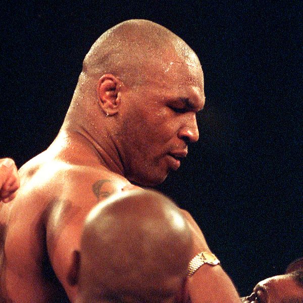 Förre tungviktsboxaren Mike Tyson under en boxningsmatch